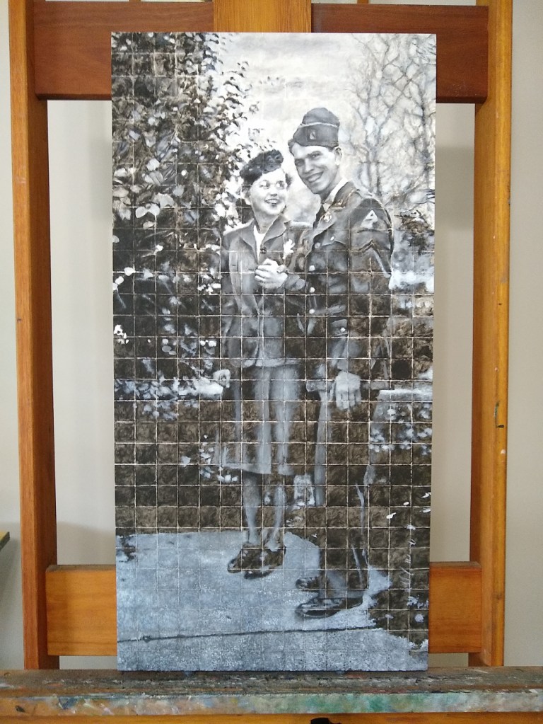 Oil painting portrait image.