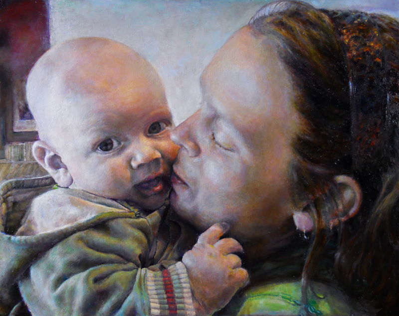 Portrait oil painting image