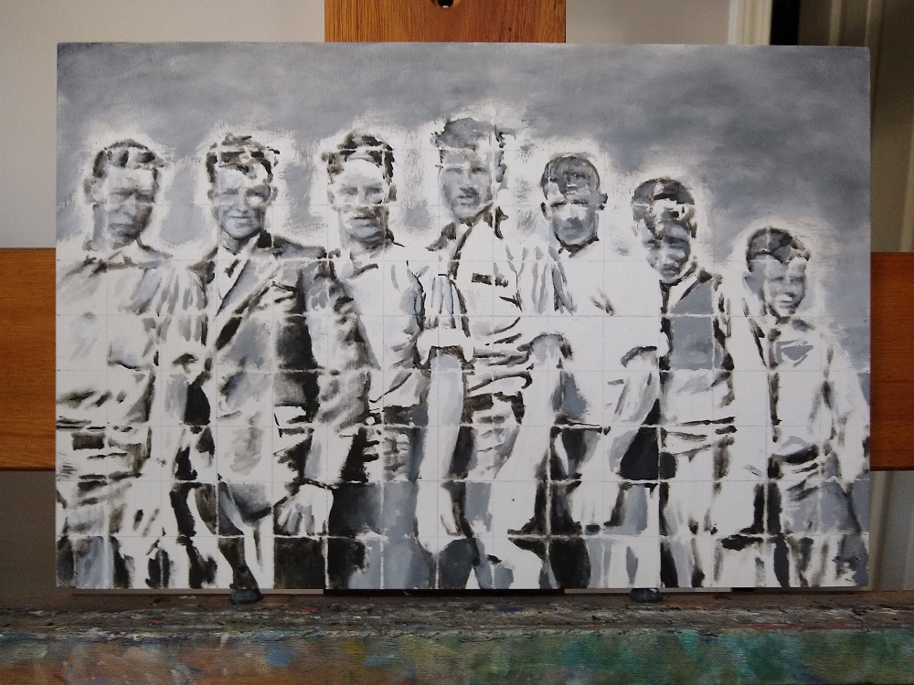 Oil painting portrait image.